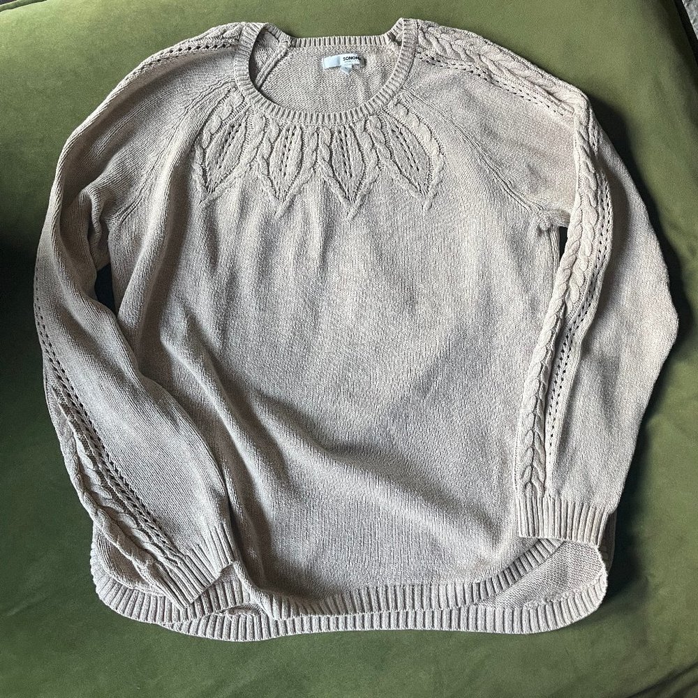 Cream knit sweater | L | SONOMA